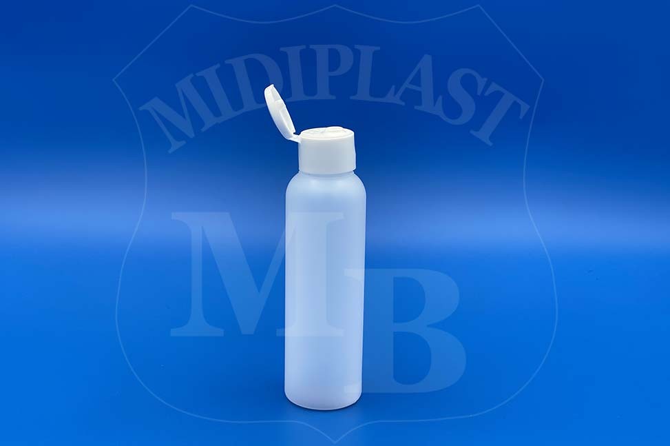 MidiPlast - MB510 - Flacone da 100 ml tondo con tappo flip top 24/410
